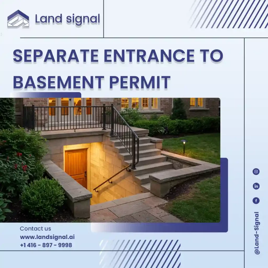 separate entrance to basement permit